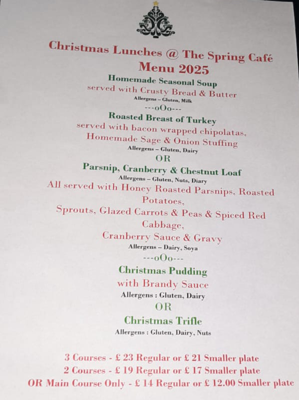 xmas menu